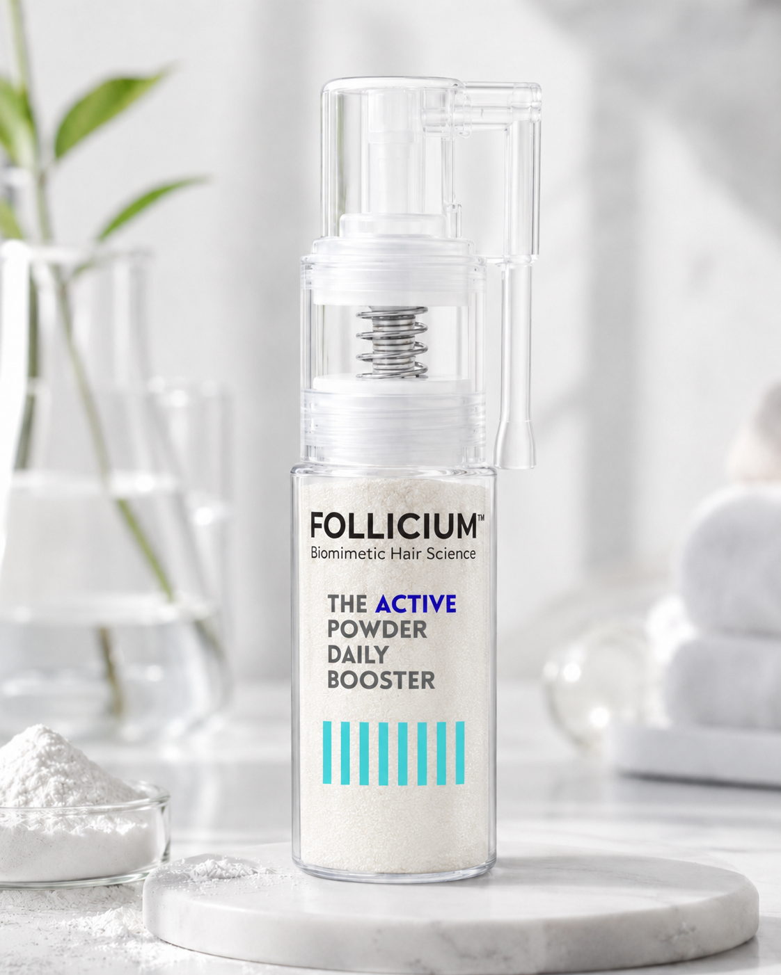 Follicium™ The Active Powder - For daily sebum control, root lift, fuller-looking hair and follicular support.