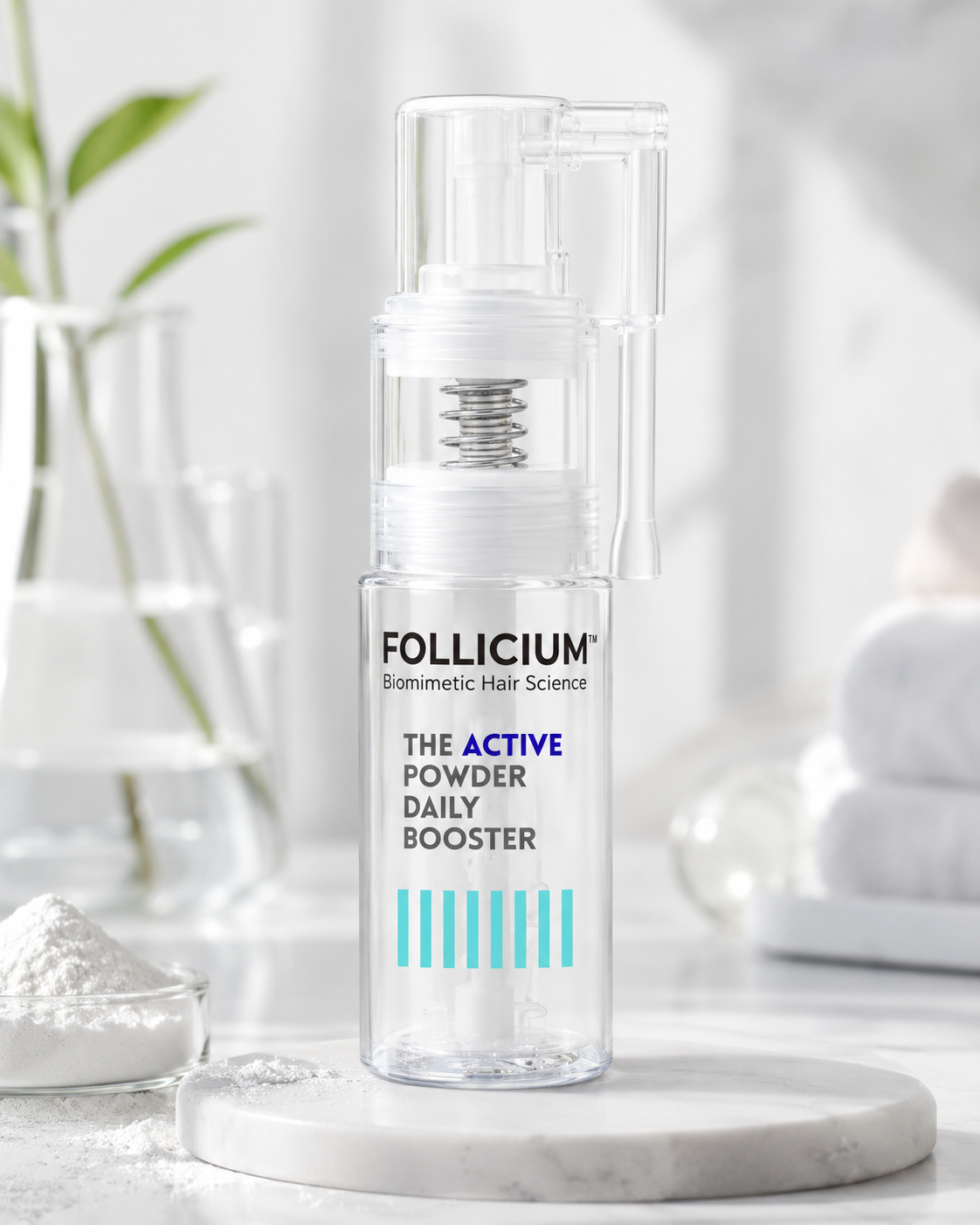 Follicium™ The Active Powder - For daily sebum control, root lift, fuller-looking hair and follicular support.