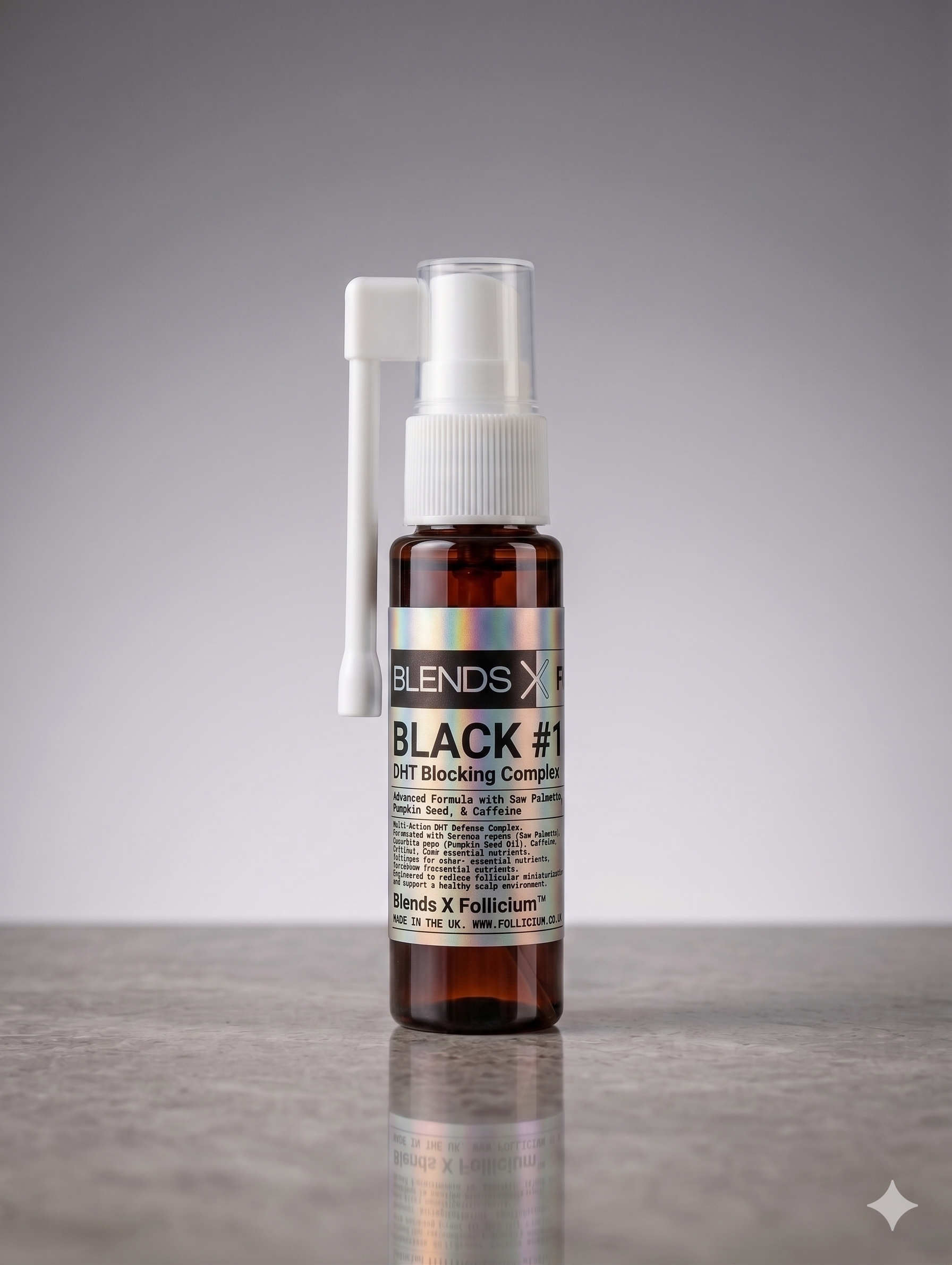 Blends X Follicium™ BLACK #1 - High-performance Androgen Control Spray